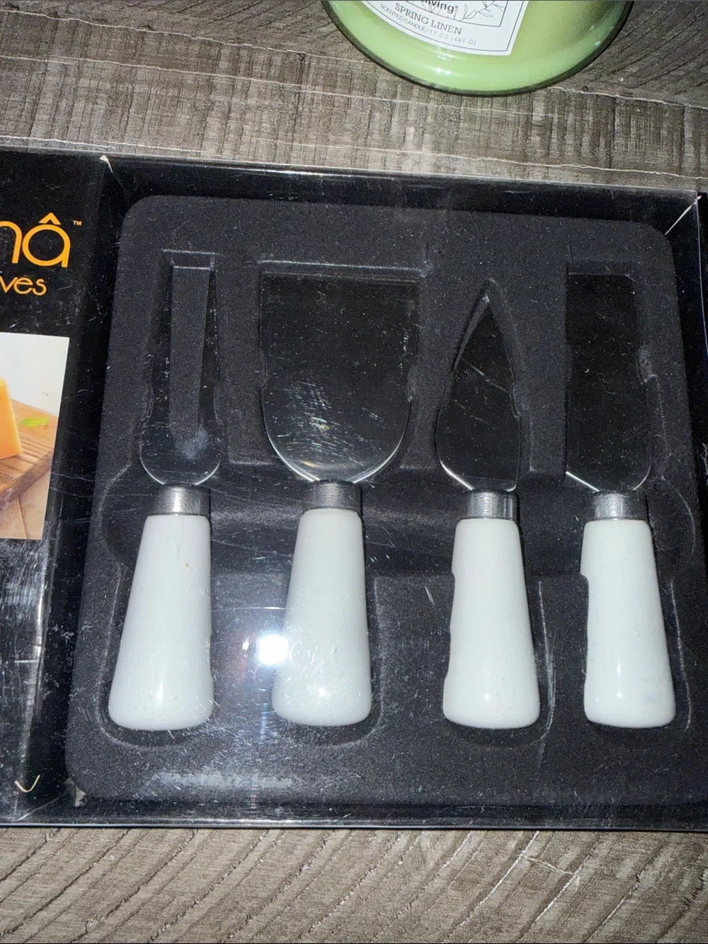 Fromå Cheese Knives Set with White Ceramic Handles - New in a box.
